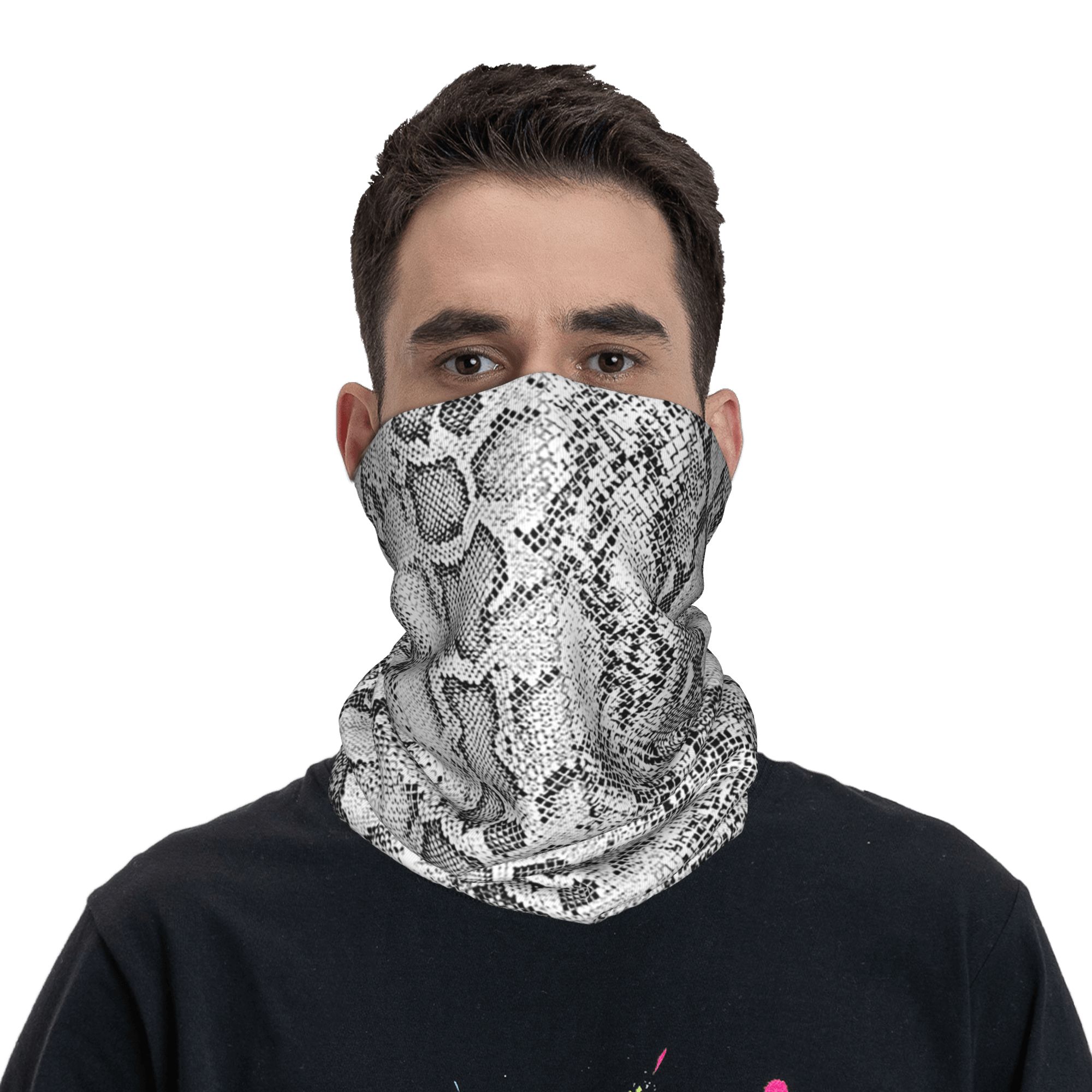 Off White Grey Snake Skin Patt - Bandana Blank White review and price